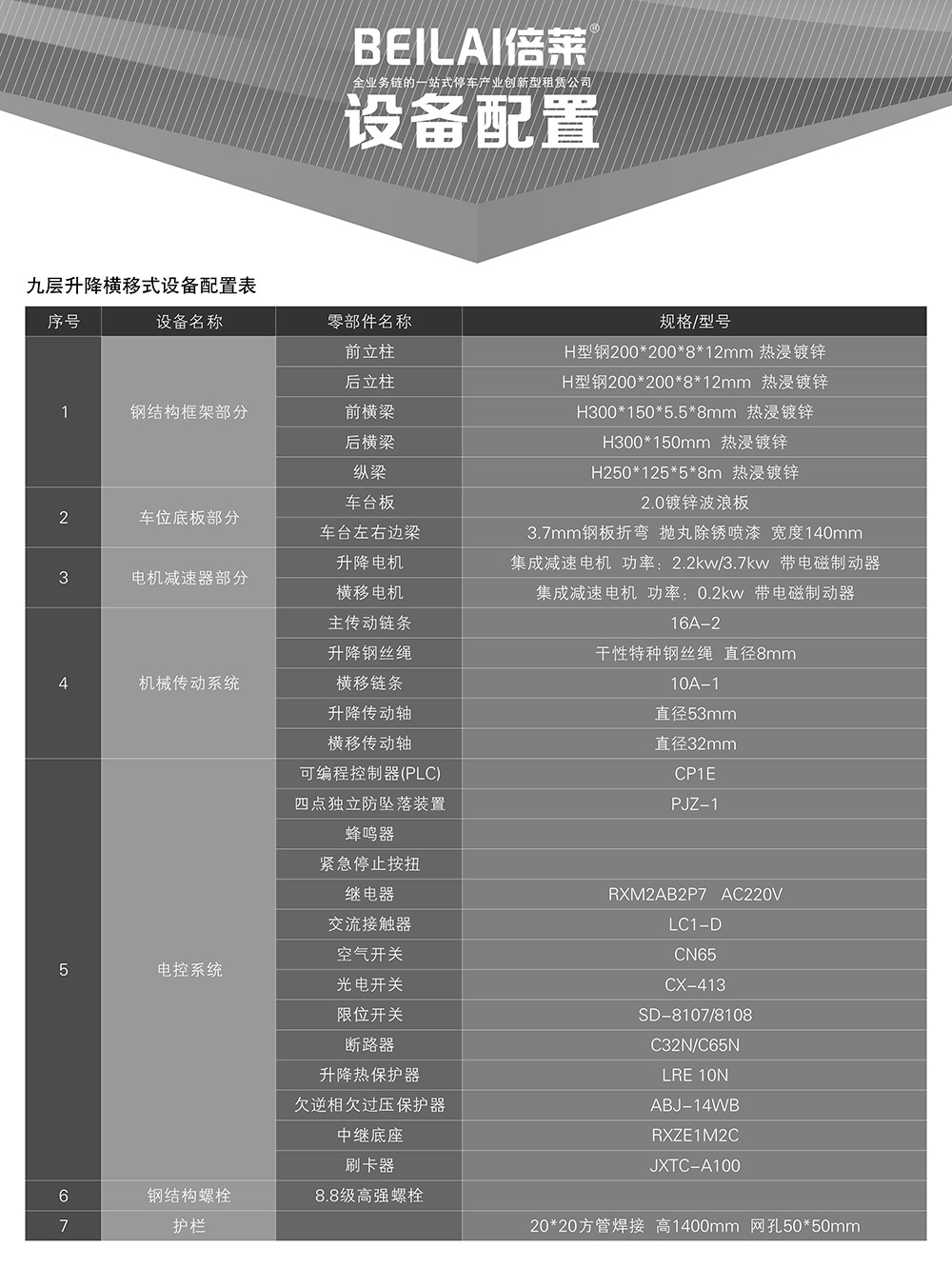 重庆PSH9九层升降横移立体停车设备设备配置.jpg